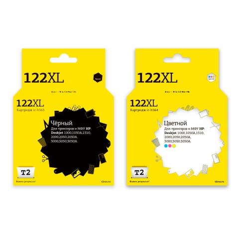 Комплект картриджей EasyPrint IC-H122XL_MP (CH563HE, CH564HE) для HP №122XL: IC-H563 черный фото 1