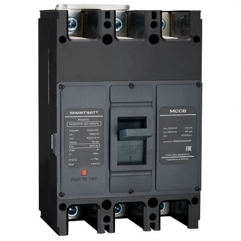Автоматический выключатель в литом корпусе SMARTWATT PDE HCB400F-DC-315/3p3t, 315 А, 3P, 30 кА фото 1