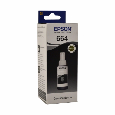 Чернила оригинальные Epson T6641 (L100/110/200/210/300/350/355/550), 70 мл, Black фото 1