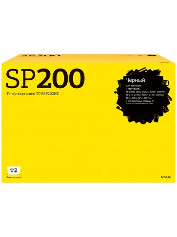 Картридж T2 TC-RSP200HE (SP200HE) для Ricoh SP200, 202, 203, 210, 212 (2600стр.) черный, с чипом фото 1